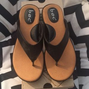 B.o.c flip flops; Black; size 9; worn 1-2 times